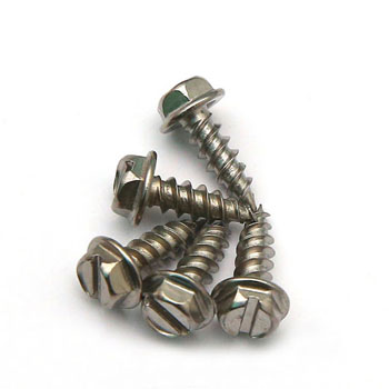 ss slotted hex falange tapping screw manufacturer, supplier